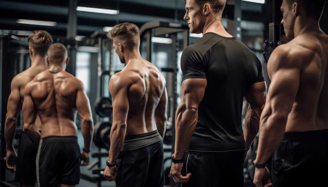 A group of gym members respecting each other's privacy and focusing on their workouts, taken with a Sony Alpha a7 III.