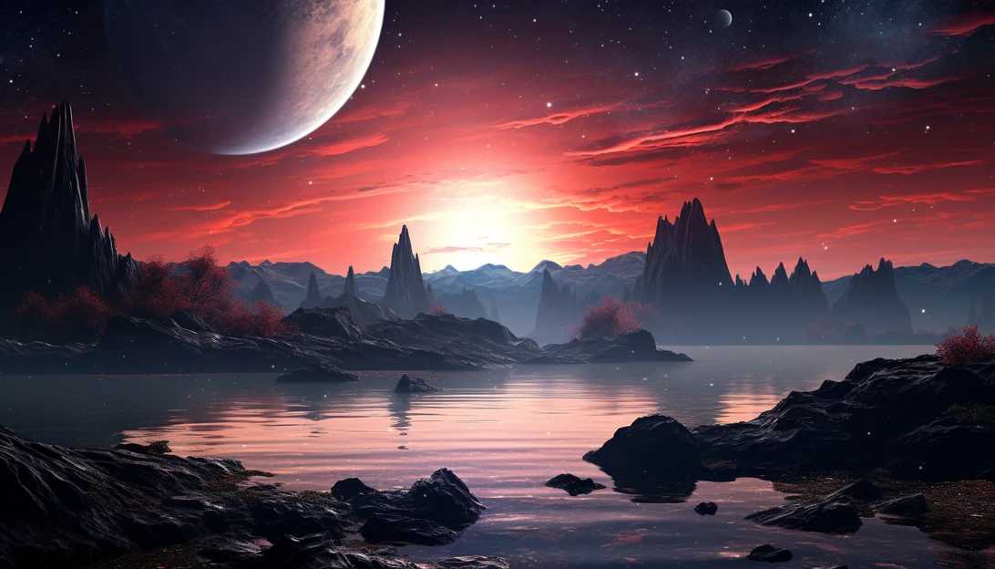 An artist's impression of a Phanerozoic stage planet, capable of hosting large and complex life forms, taken with a Sony Alpha a7R III camera.