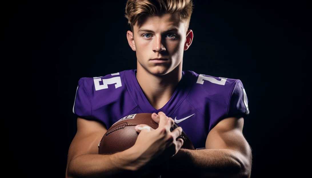A portrait of Harald Hasselbach during his college football years at Washington, photographed with a Sony Alpha a7 III.