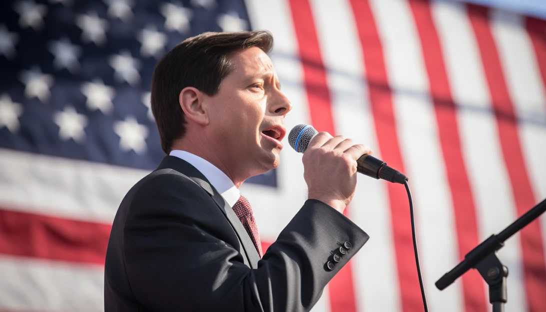 Faith & Freedom Coalition Chairman Ralph Reed addressing a crowd of supporters, emphasizing the need for immediate action to combat antisemitism. (Taken with a Canon EOS 5D Mark IV)