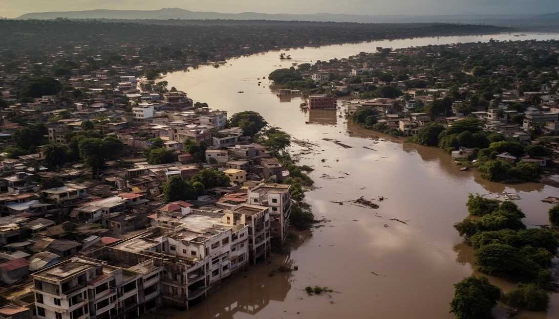 Coastal city of Mombasa severely affected by flooding, photographed with a Sony Alpha a7R III.