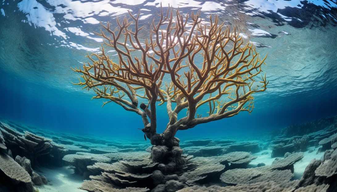 A stunning image showcasing the beauty of the elkhorn coral, with its large, ochre branches growing six feet tall. Taken with a Nikon D850.