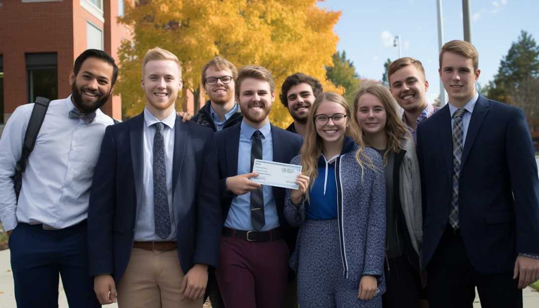 A group of students from the University of Maine System expressing gratitude for the financial assistance provided through the Lewiston Strong Tuition Waiver fund.