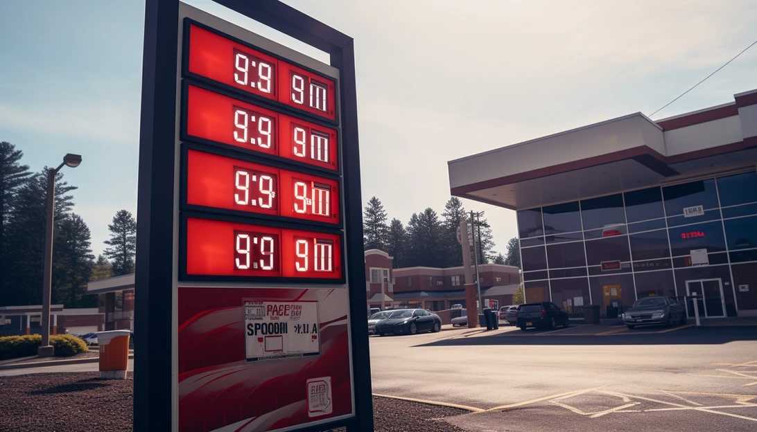 A picture of a gas station sign displaying high prices, symbolizing the concerns raised by PROLIFICJONNY5 in the article, taken with a Sony Alpha a7 III camera.