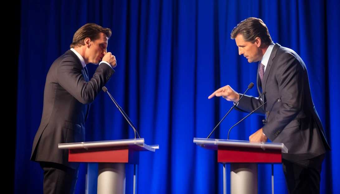 Face-to-face debate between Newsom and DeSantis hosted by Sean Hannity taken with Nikon Z7 II