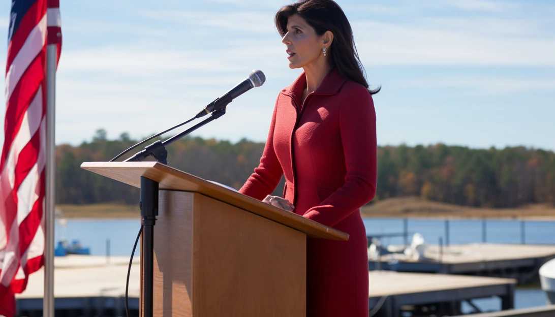 Former South Carolina governor Nikki Haley delivering a speech on energy independence. (Taken with Sony A7R III)