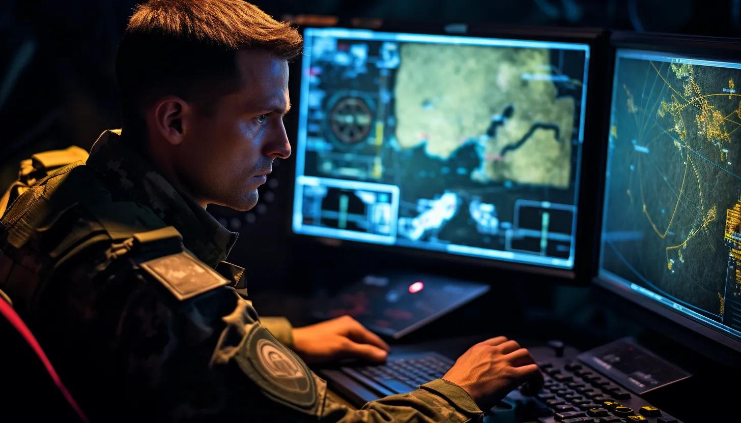 A photo of a Ukrainian military officer navigating a drone command system. This image portrays the heightened focus and tension of the unfolding situation, reflecting upon the relentless nature of the drone strikes discussed in the article. (Taken with Canon EOS 5D Mark IV)