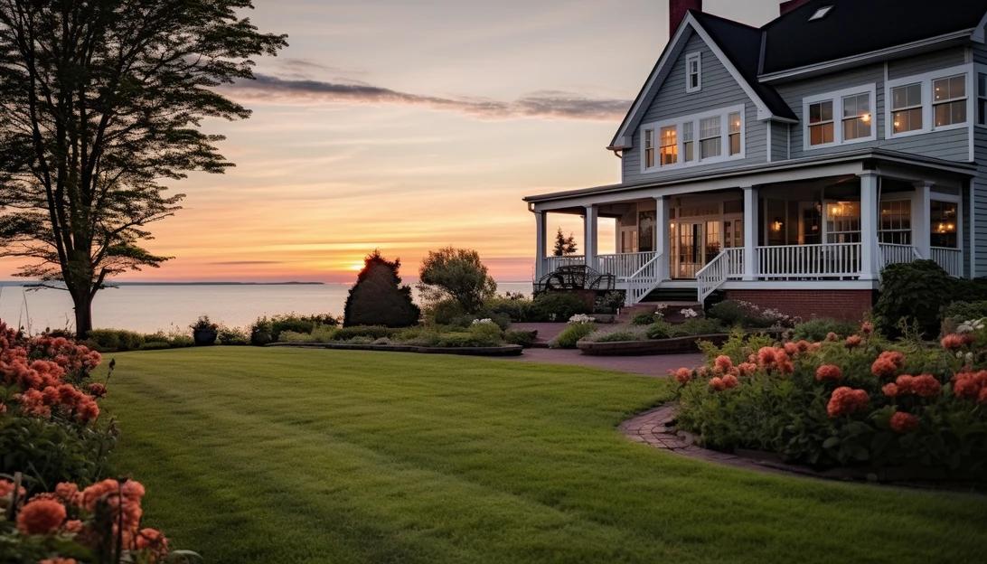 A picturesque view of the bayside home in Hampton, Nova Scotia, overlooking the Bay of Fundy taken with a Sony Alpha A7R III.