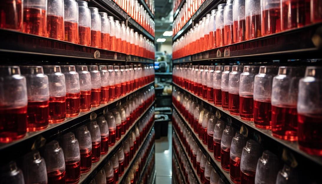 A photo taken with a Sony Alpha a7 III camera of a Costco store aisle filled with rows of the viral glass storage containers.