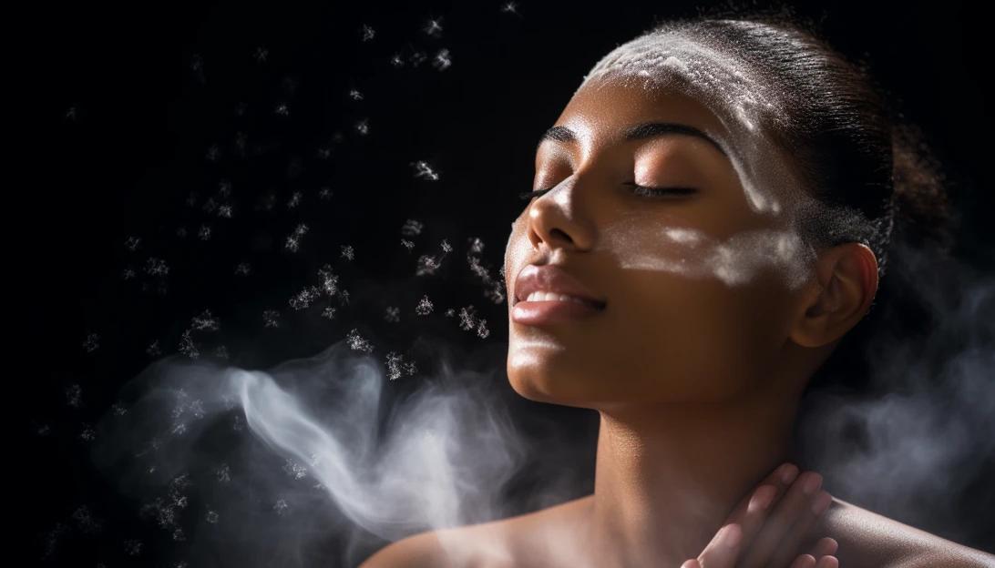 A serene image of a person gently washing their face with a foaming cleanser, promoting proper face cleansing. (Taken with a Canon EOS 5D Mark IV)