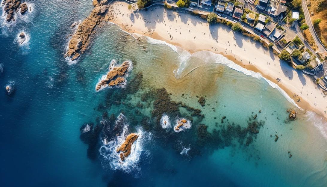 Aerial view of Laguna Beach coastline taken with a DJI Mavic Pro 2
