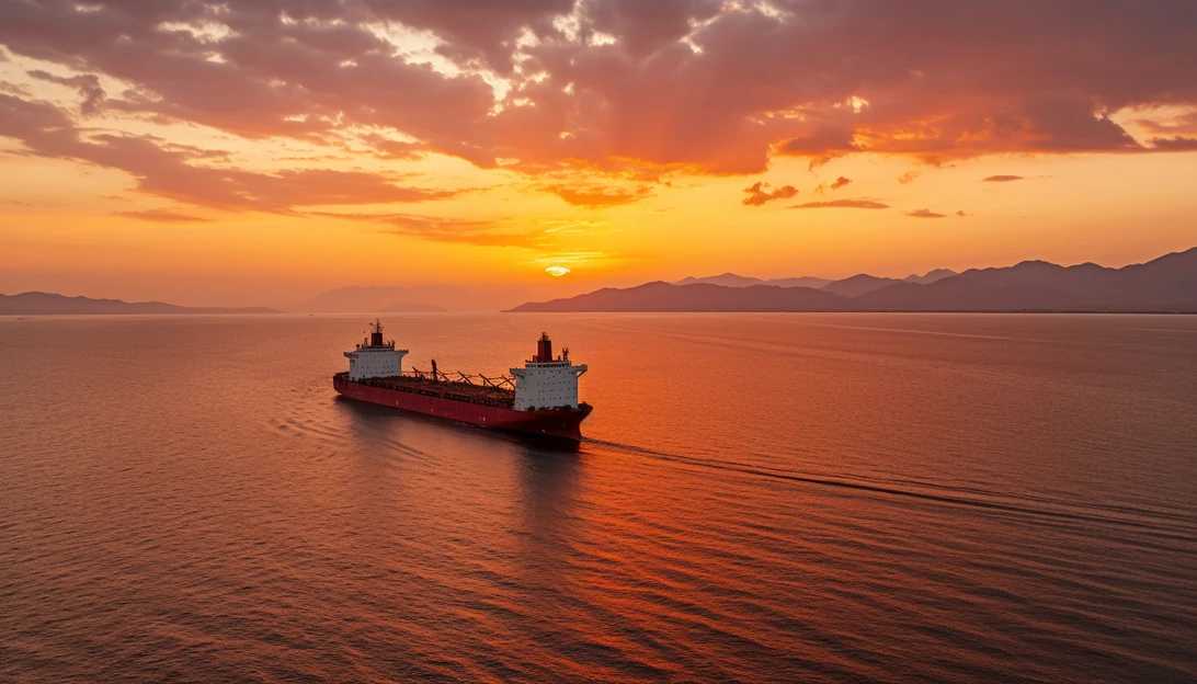 A dramatic sunset over the Red Sea, highlighting the vital shipping route for global oil transportation. This captivating image, taken with a Sony Alpha a7R IV, symbolizes the economic stakes involved in the conflict between Israel and the Houthi rebels.