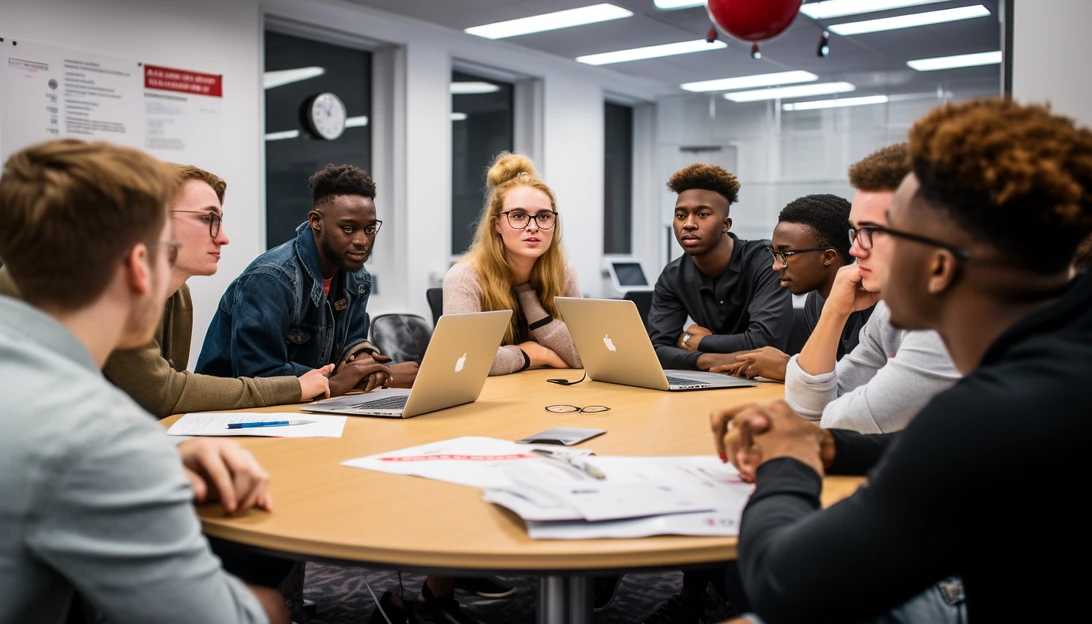 A photo of students engaged in a classroom discussion about diversity and inclusion at Ohio State University. (Taken with a Sony A7 III)