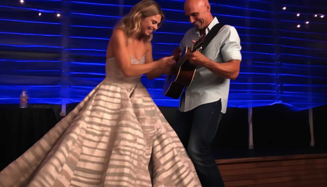 Kenny Chesney presenting Taylor Swift with a check at her birthday party