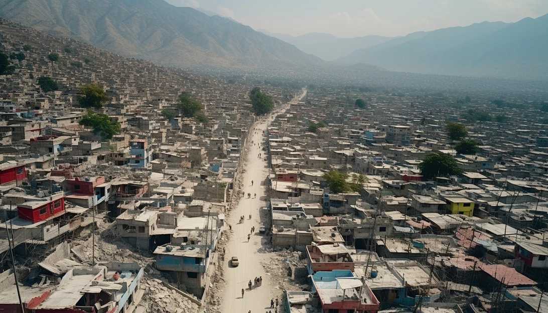 An aerial view of Port-au-Prince, the capital of Haiti, showcasing the city's bustling streets and vibrant atmosphere. This photo represents the chaotic state of the country after the assassination of President Moïse. (Taken with a DJI Phantom 4 Pro)