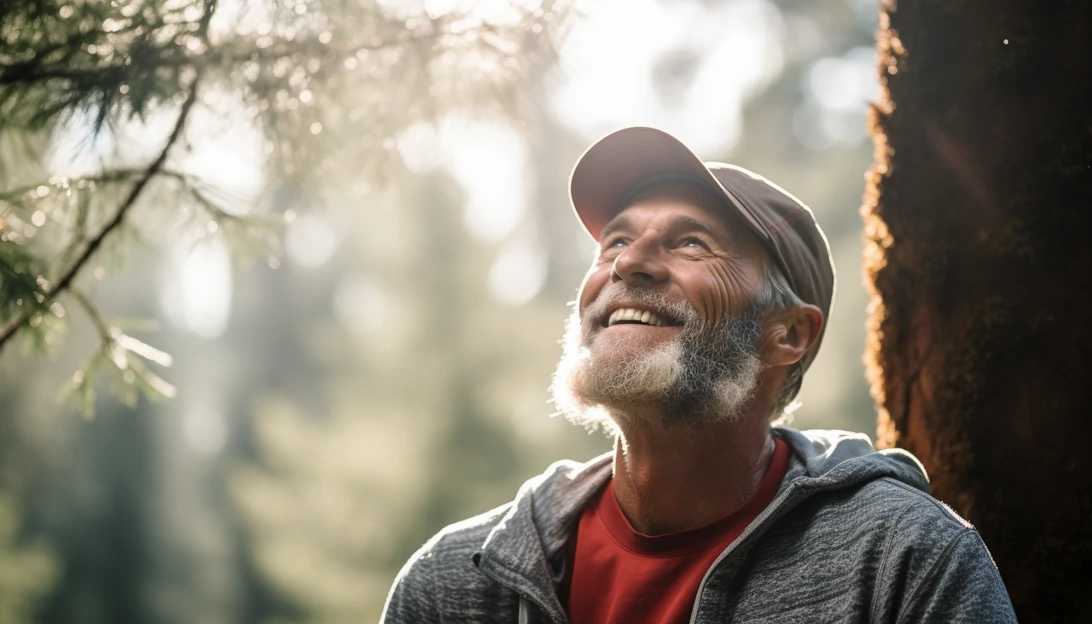A photo of Anthony Hall, a lung cancer patient who successfully underwent immunotherapy, sharing his positive experience with minimal side effects. Taken with a Sony Alpha a7R III.