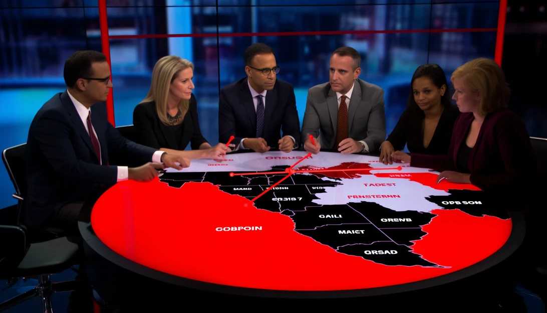 A CNN panel discussing the poll results, taken with a Canon EOS 5D Mark IV