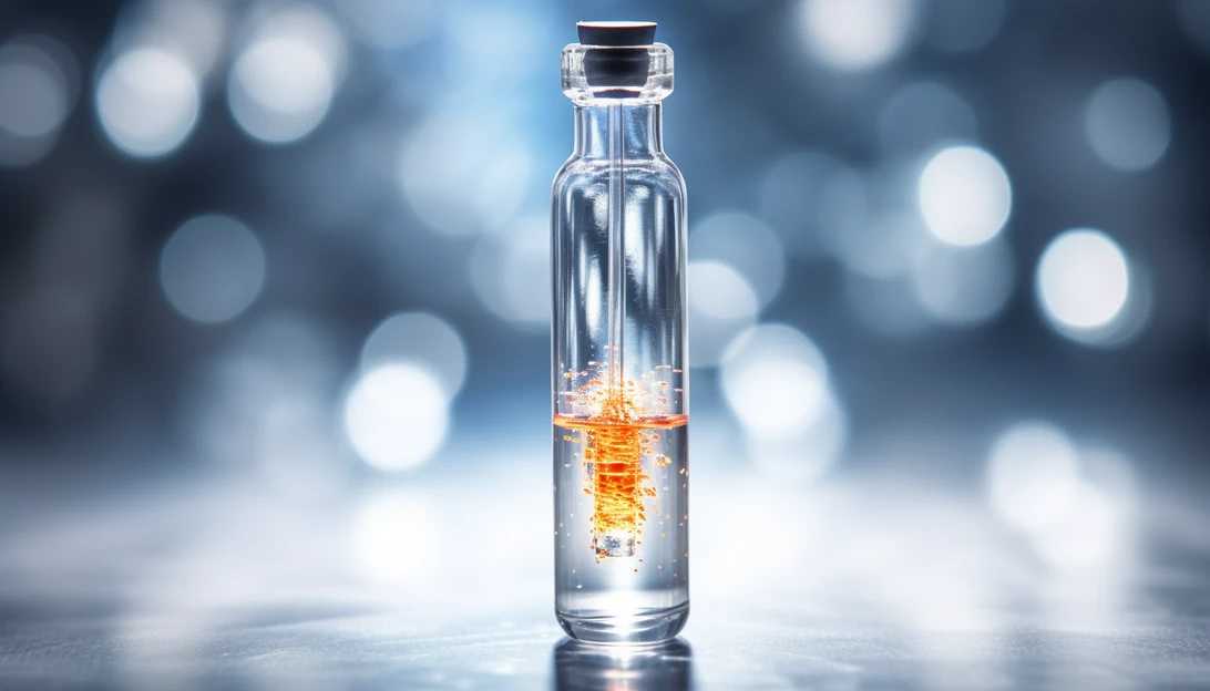 A close-up photograph of a vial containing stem cells, highlighting the potential of these innovative treatments in regenerative medicine. (Taken with Sony Alpha A7 III)