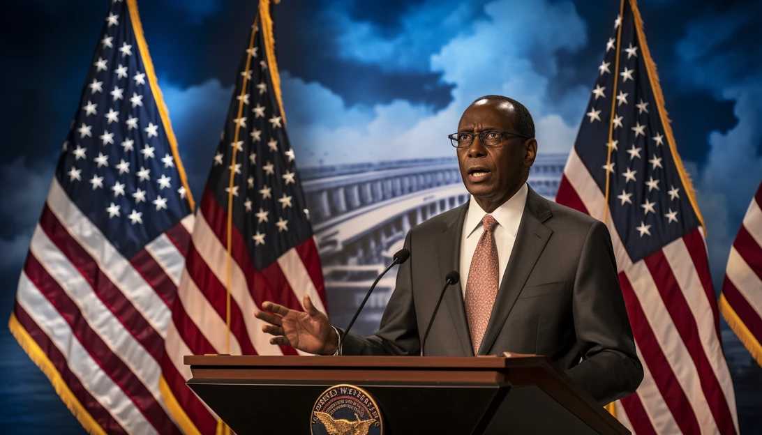 Secretary of Defense Lloyd Austin addressing the press about the recent airstrikes (taken with Sony A7R III)