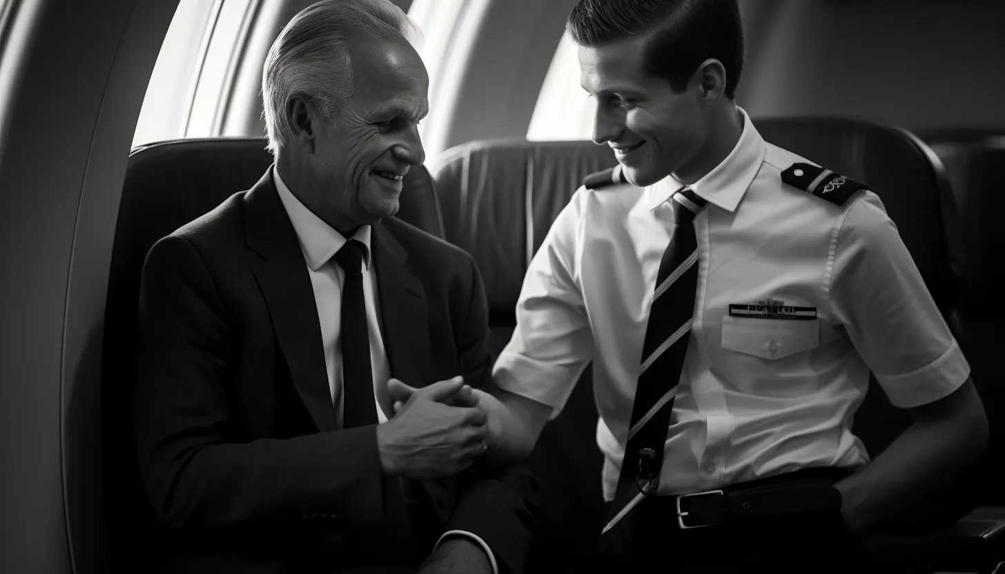 "A traveler interacting with a pilot before departure, emphasizing the idea of establishing a 'kinship'. (Taken with Canon EOS 5D Mark IV)"