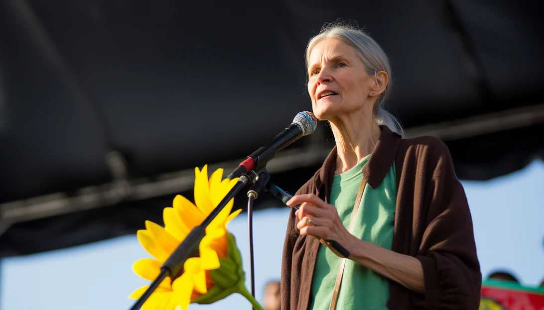 Jill Stein addressing a rally in support of climate change awareness, taken with a Canon EOS 5D Mark IV