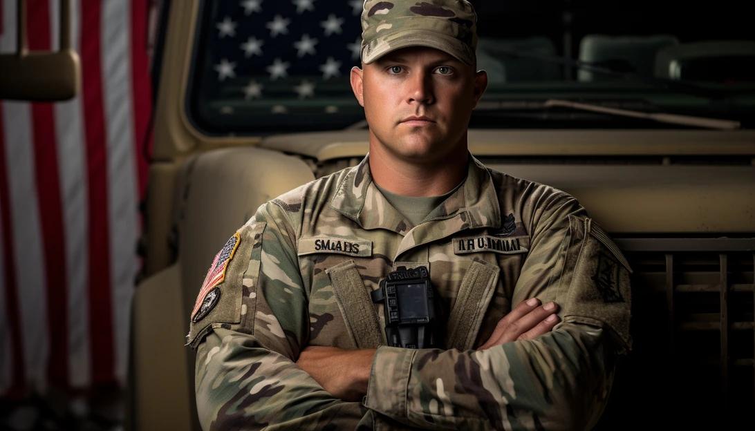 Aaron James before the accident, serving in the National Guard for 10 years. (Taken with Nikon D850)