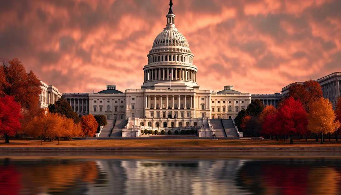 An image of the United States Capitol building at sunset, taken with a Canon EOS R.