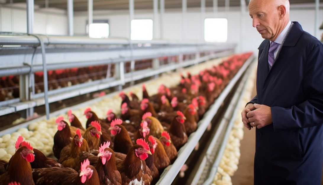 Iowa Governor inspecting the bird flu-affected egg farm to assess the situation. Photo taken with a Canon EOS 5D Mark IV.