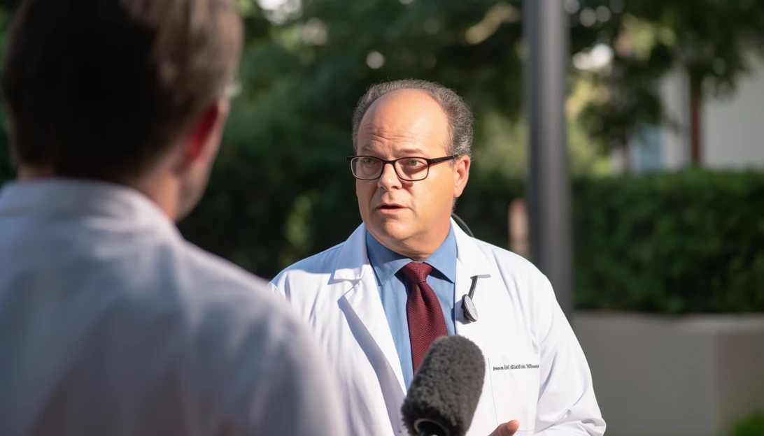 Dr. Marc Siegel discussing vaccine hesitancy during a news interview, taken with a Canon EOS R5