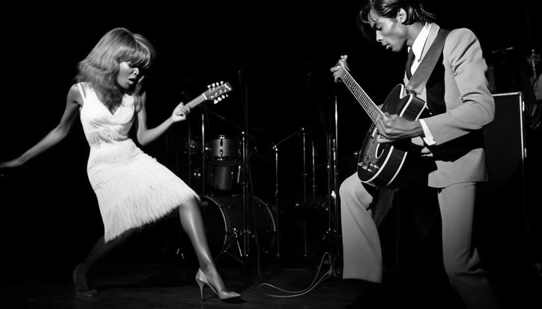 Tina Turner performing with Ike Turner on stage in the 1960s (taken with Nikon D850)