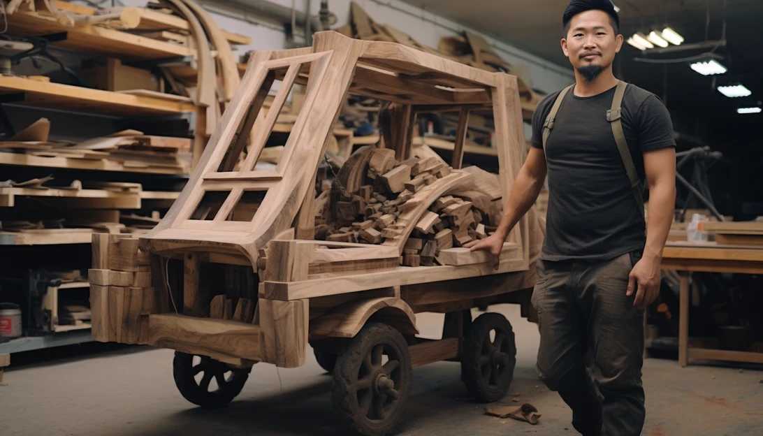 An image of Truong's YouTube channel ND-Woodworking Art, where he shares videos documenting his 100-day journey of creating the wooden replica of the Cybertruck (Taken with Canon EOS 5D Mark IV)