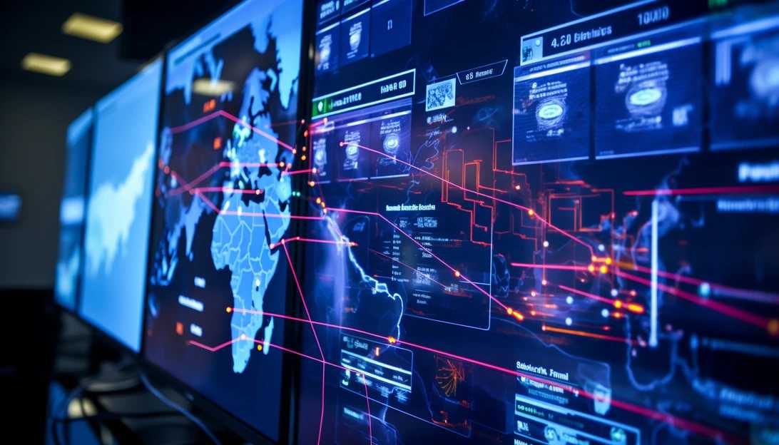 A close-up shot of AI algorithms running on a computer screen, illustrating the technology behind the IDF's targeting process. (Taken with Sony A7 III)