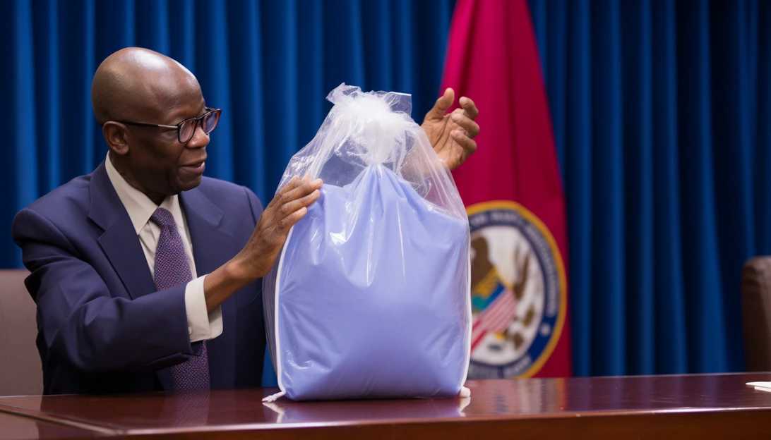 A photo of President Bola Tinubu presenting the 27.5 trillion naira spending plan, taken with a Nikon D850.