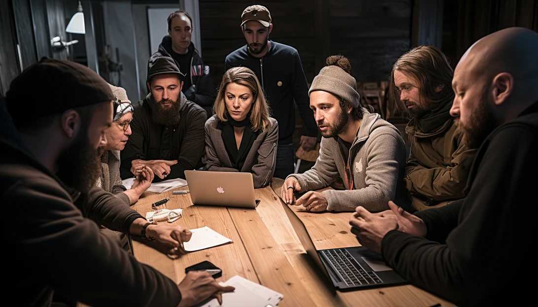 An image of a diverse group of individuals engaged in a constructive online dialogue, representing the importance of open discussions and combating extremist ideologies (taken with Sony Alpha a7 III).