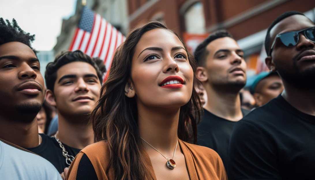 Young Latino and Black Americans participating in a political event, photographed with a Sony A7 III
