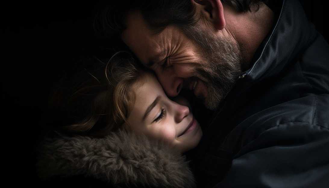 A father and daughter embracing, symbolizing the love and support between family members. (Taken with a Canon EOS 5D Mark IV)
