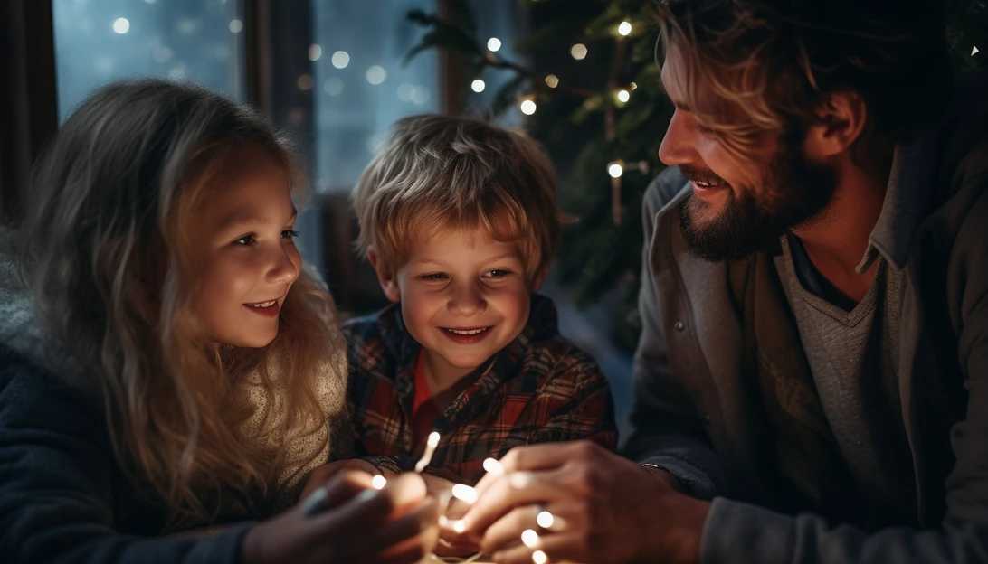A happy family creating beautiful Christmas memories together, avoiding holiday blunders, taken with a Sony A7III.