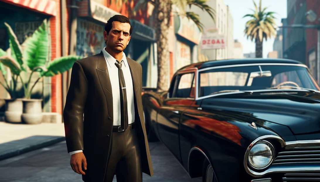 A screenshot of the leaked Grand Theft Auto VI trailer, taken with a Canon EOS 5D Mark IV.