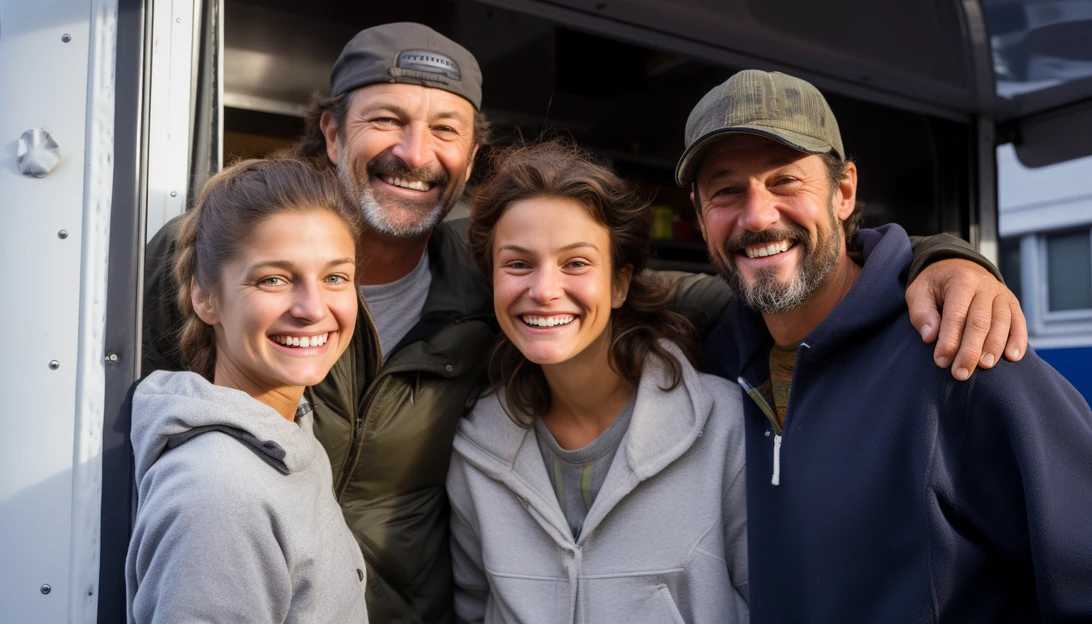 A heartwarming photo of the Poto family, smiling together in front of their food truck, symbolizing their resilience and unity in the face of adversity. (Taken with a Sony Alpha A7R IV)
