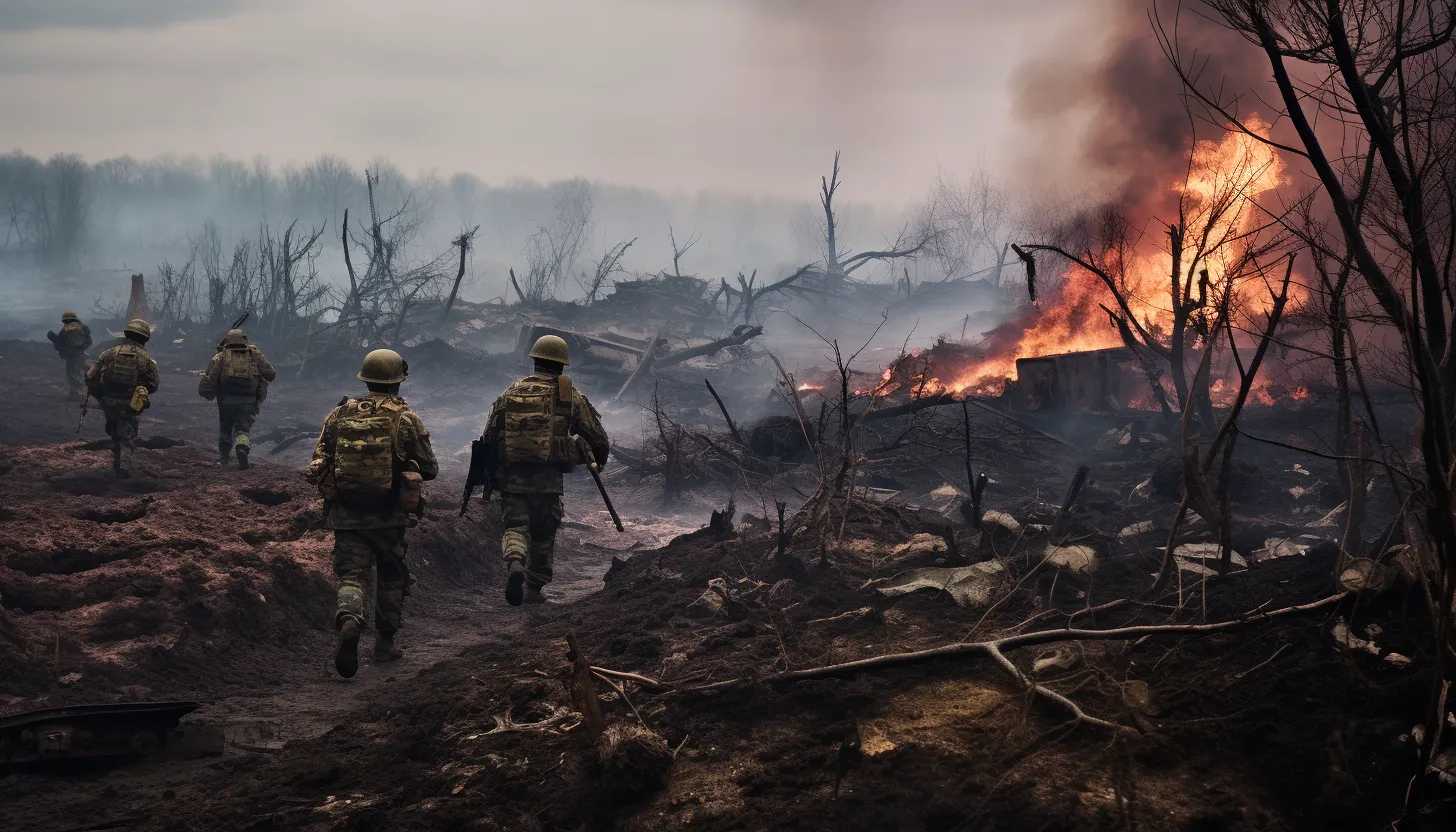 A shot of Ukraine's rugged battlefield, capturing the tension and uncertainty that lies within the conflict-ridden region - taken with Sony Alpha a7 III.