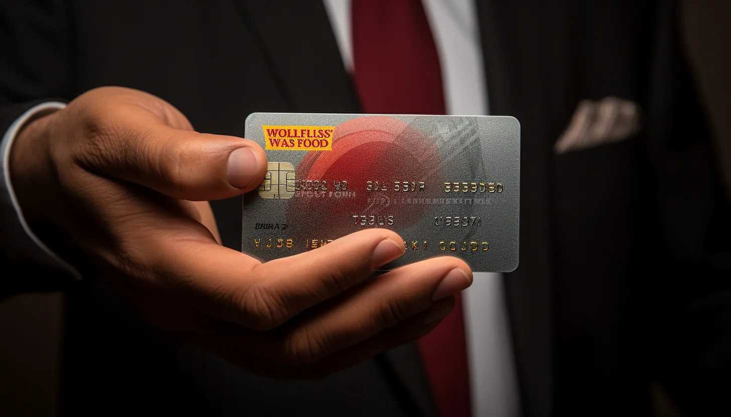Mid-angle shot of a Wells Fargo debit card held by a hand, aiming to represent the specific feature customers reported as problematic. Snapped with Nikon D850