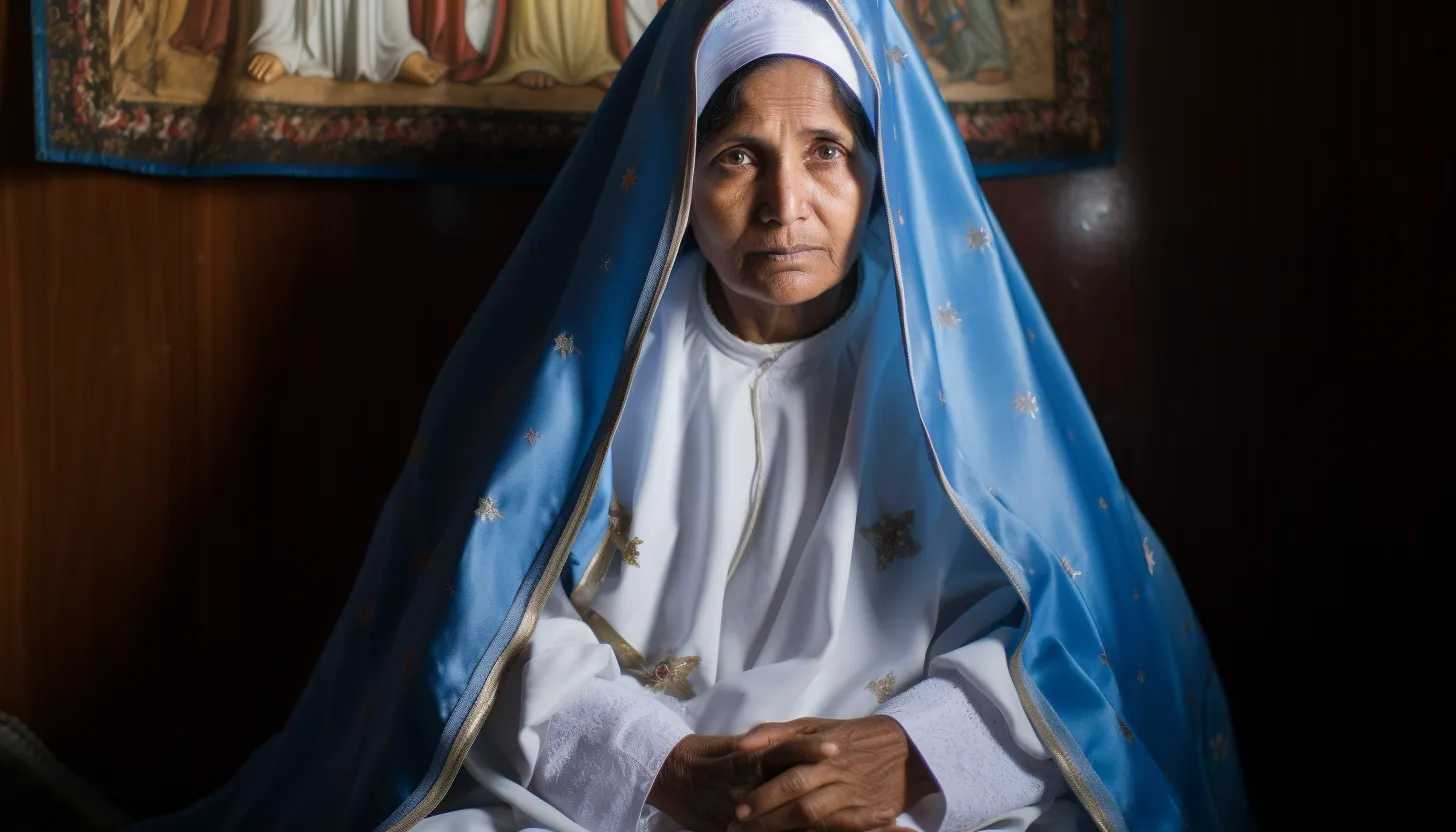 A photo of Mother Teresa, taken with a Canon EOS 5D Mark IV
