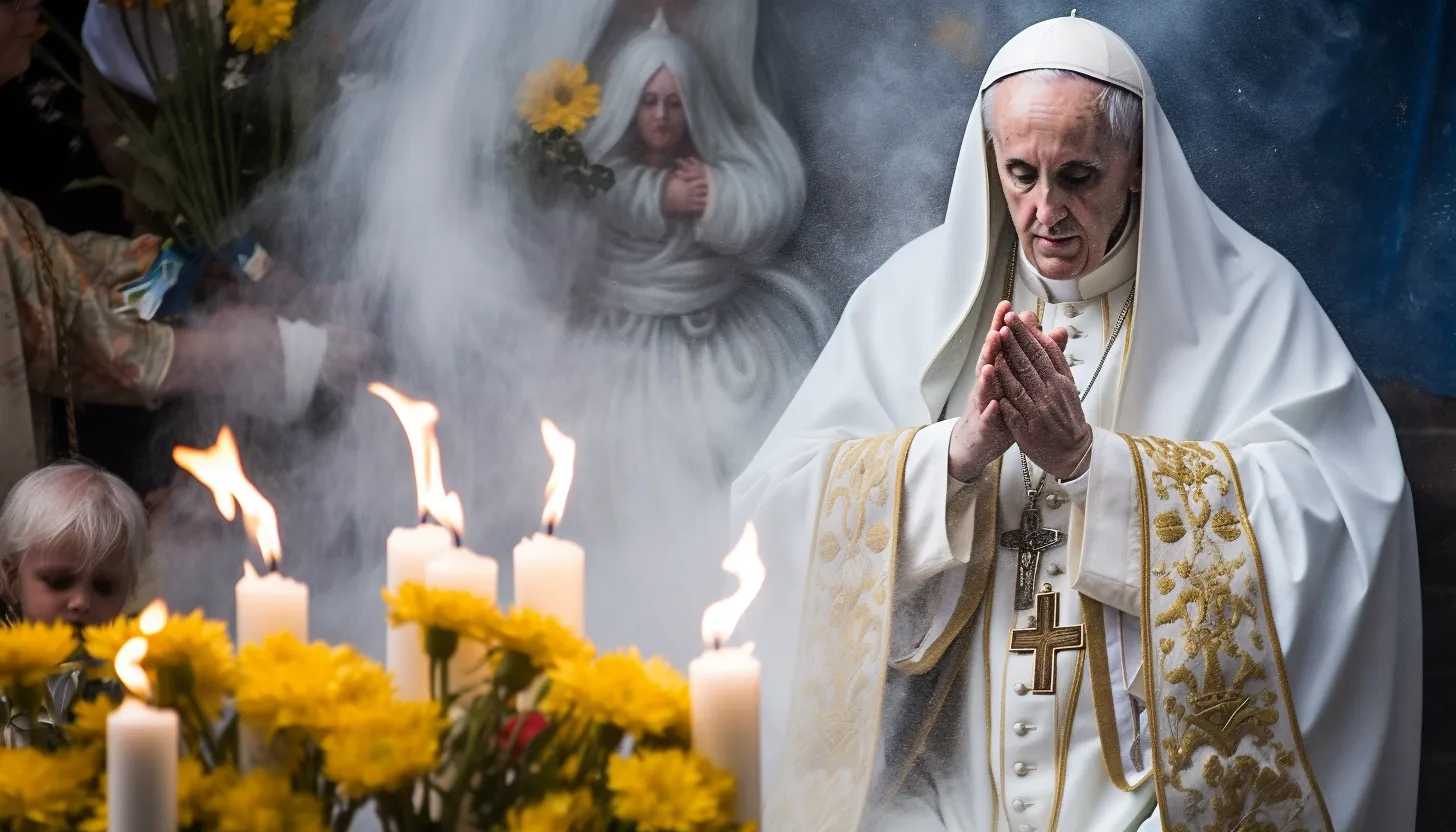 An image of Pope Francis during Mother Teresa's canonization Mass, taken with a Nikon D850