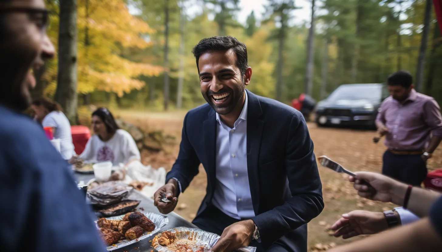 Republican voters engaging with Vivek Ramaswamy during the Labor Day picnic in New Hampshire (taken with Sony A7 III)