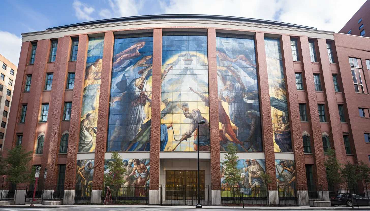 An image showing the official exterior of the Museum of the Bible in Washington, illustrating the controversial proposed destination of the mosaic; captured with Nikon D850