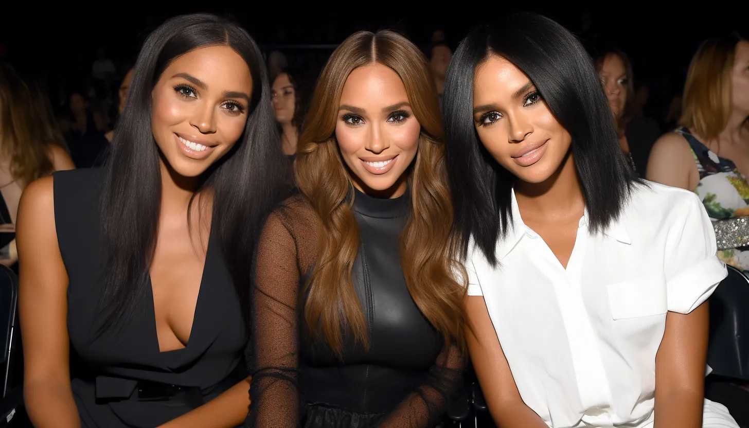 Meghan Markle posing with Kerry Washington and Kelly Rowland at the Beyoncé concert in Los Angeles