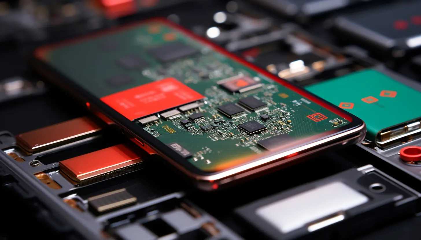 An image capturing the new chips in Huawei phones that may have utilized U.S. technology, raising concerns over trade violations. (Taken with a Nikon D850)