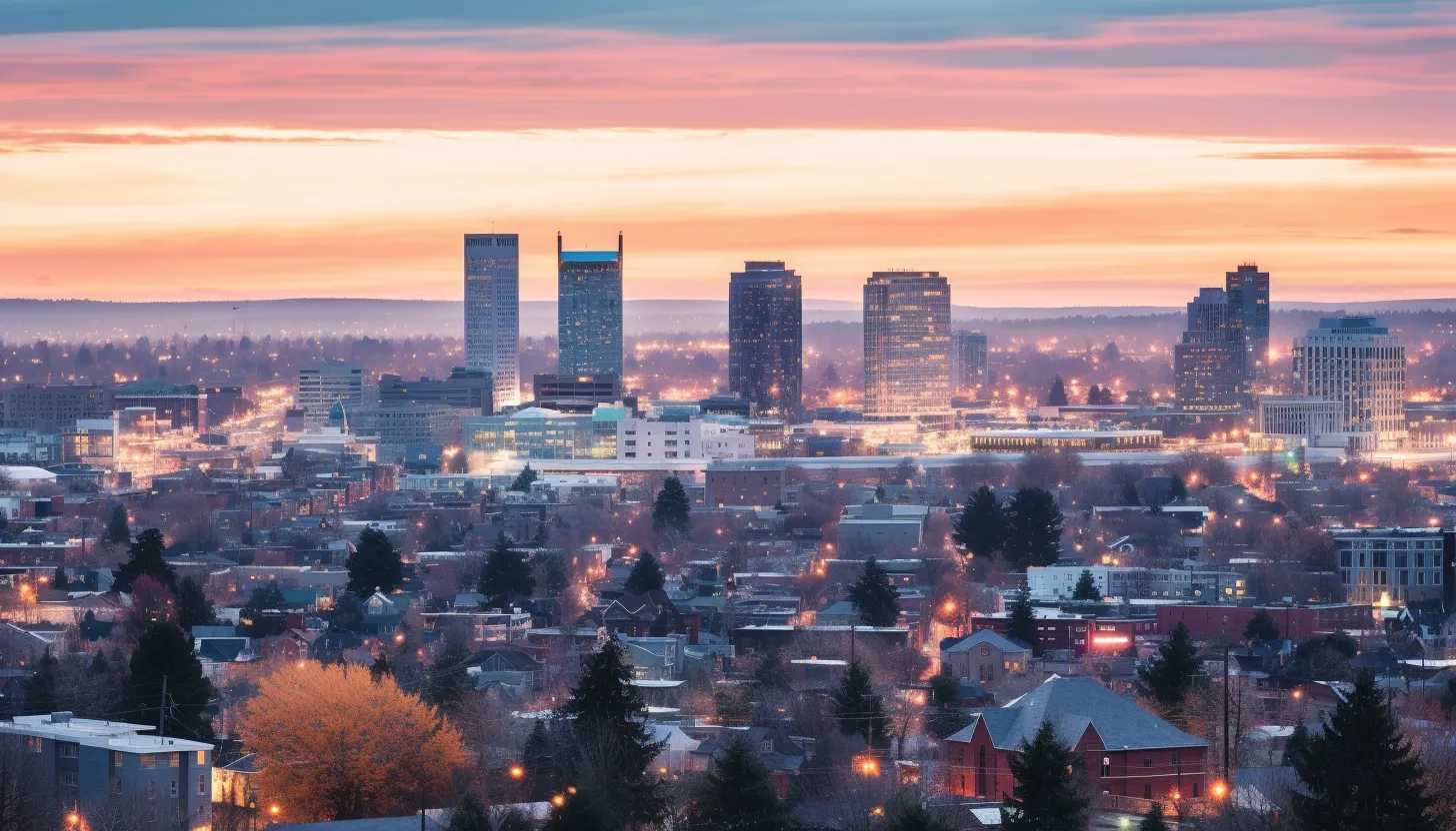 An image of a city skyline featuring Portland, Oregon, where the ban on hard drugs in public spaces was enacted. (Taken with a Canon EOS 5D Mark IV)