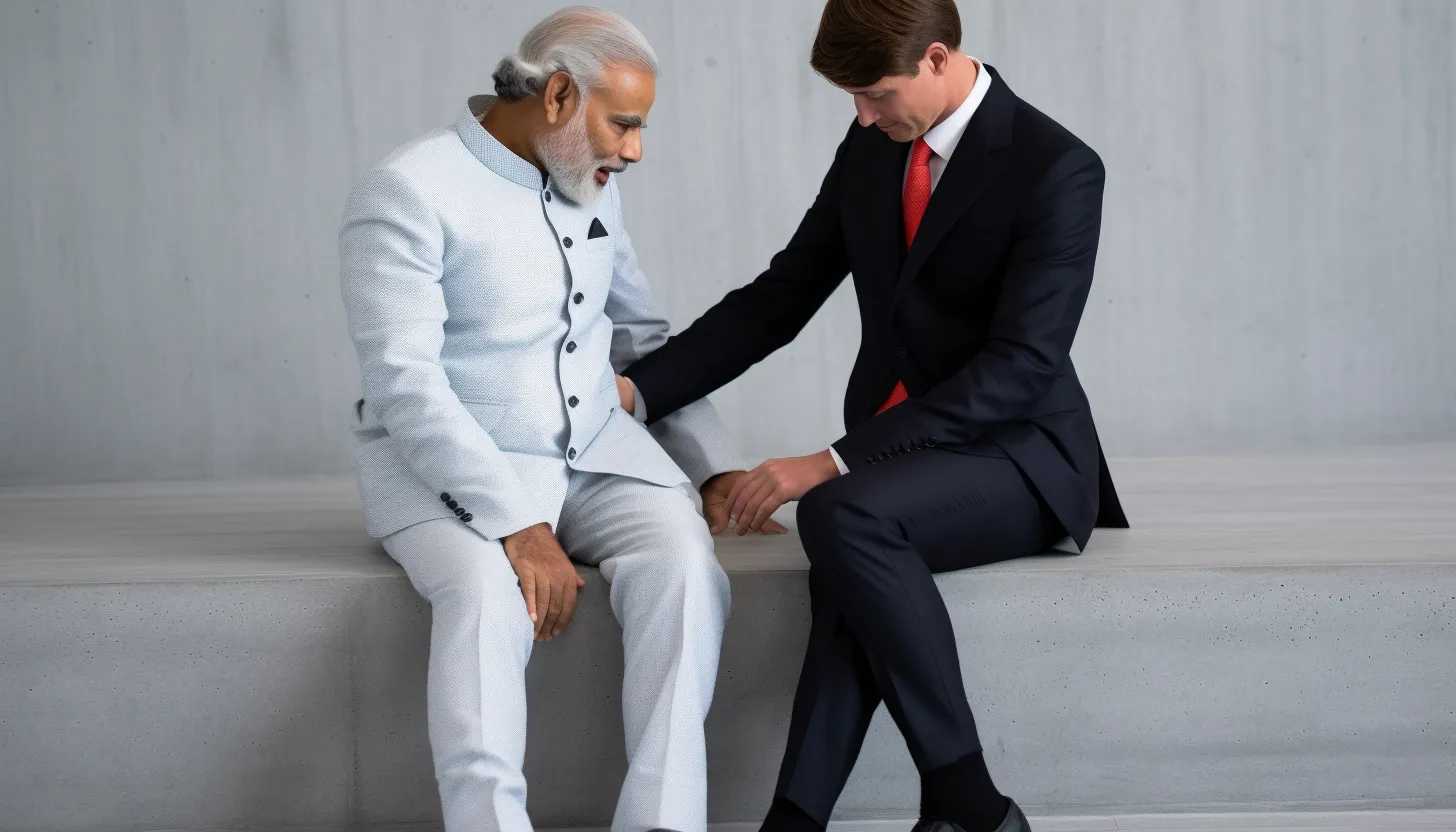 Justin Trudeau and Indian Prime Minister Narendra Modi engaging in a discussion during the G20 conference (Taken with Sony Alpha A7III)