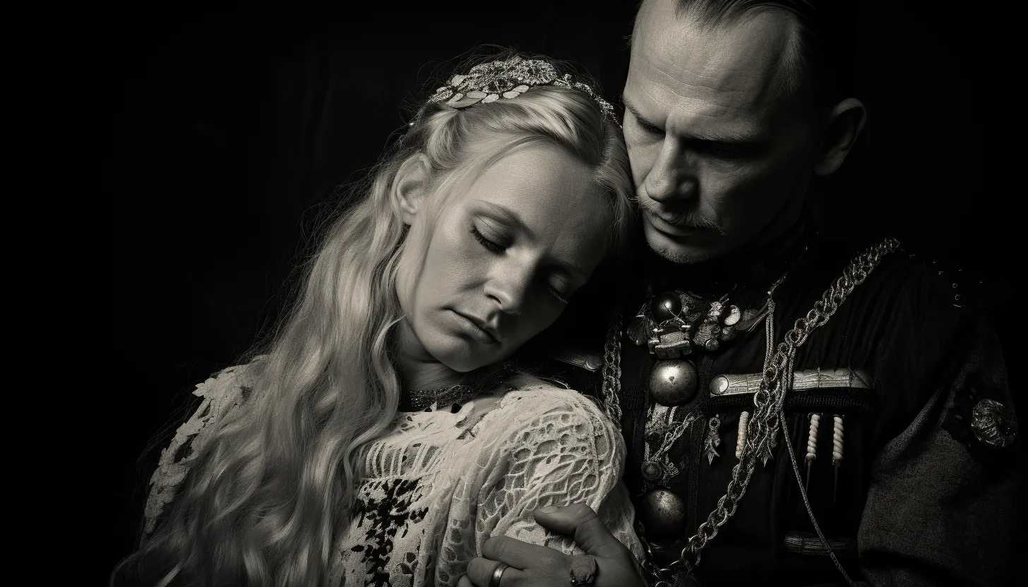 An old black and white photograph of Jozef Ulma and Wiktoria Ulma, the courageous couple who paid the highest price of martyrdom. Taken with a Canon EOS 5D Mark IV.